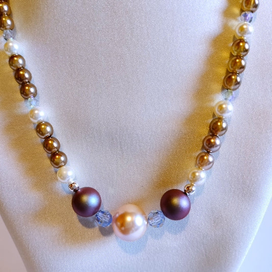 Collier de perles de verre n° 002